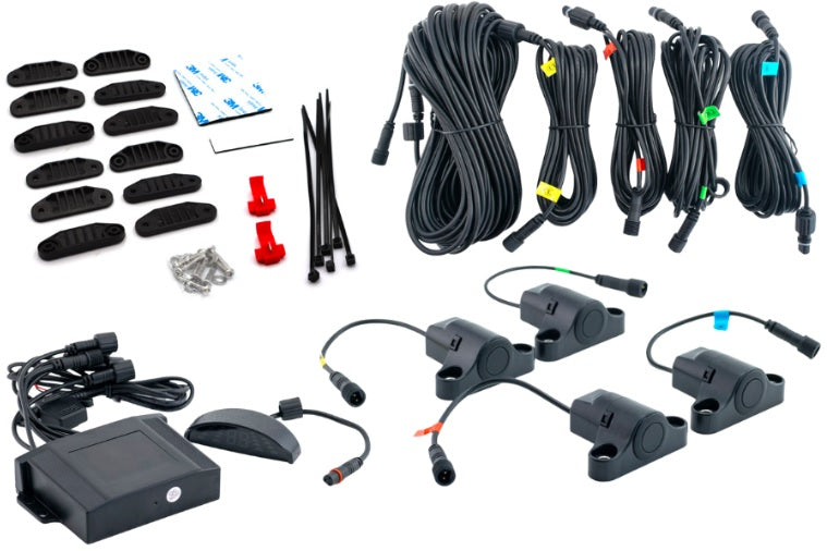 12V-24V Commercial Vehicle, Truck, Van Rear Parking Sensor Kit With Distance Display and Buzzer IncarTec PS-SDW