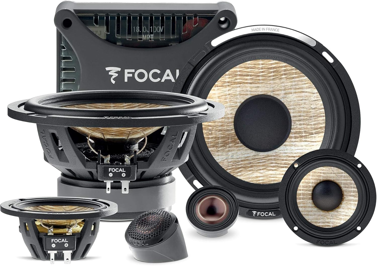 Focal PS165F3E Flax Cone 6.5" 3-Way Component Speakers Kit