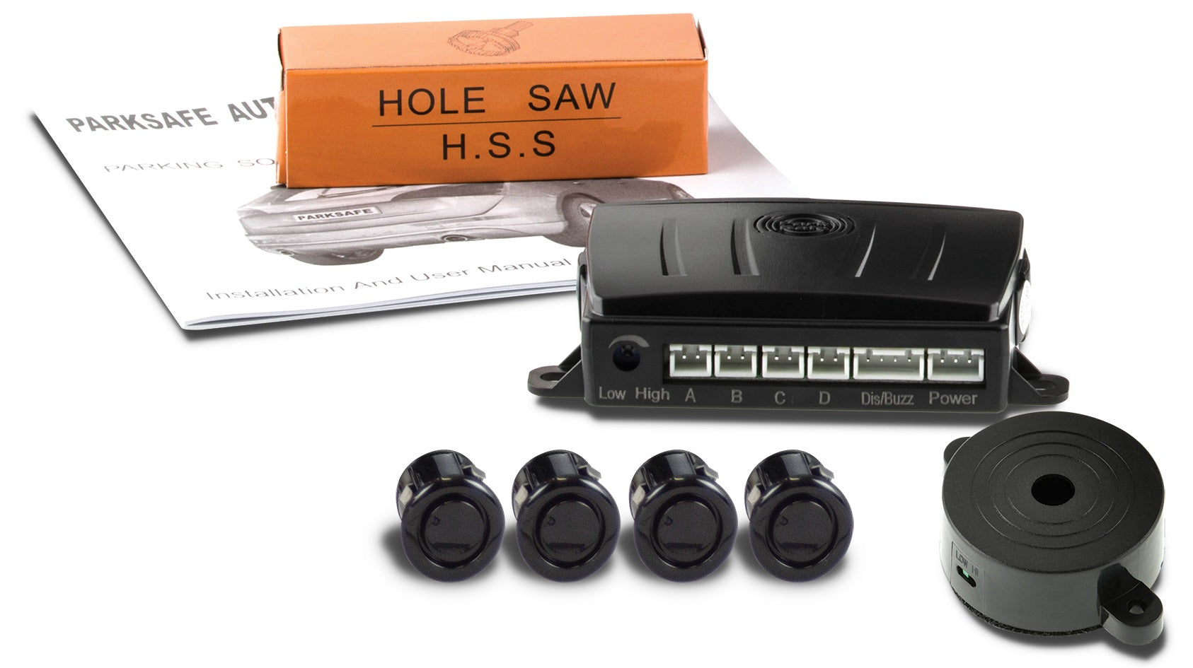 Parksafe PS540 4 Eye Rear Reversing Parking Aid Sensors with Buzzer