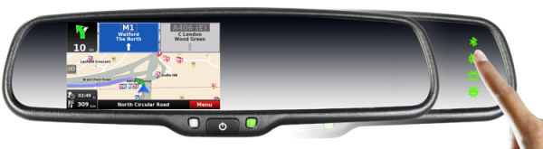 Parksafe PS7013S 4.3” iGO Rear view mirror monitor with built-in Sat Nav and Bluetooth.