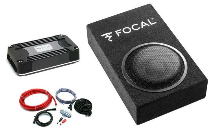 Focal PSB200 + FD1.350  8" Passive Subwoofer Enclosure and Amp 150w RMS - 250W Max