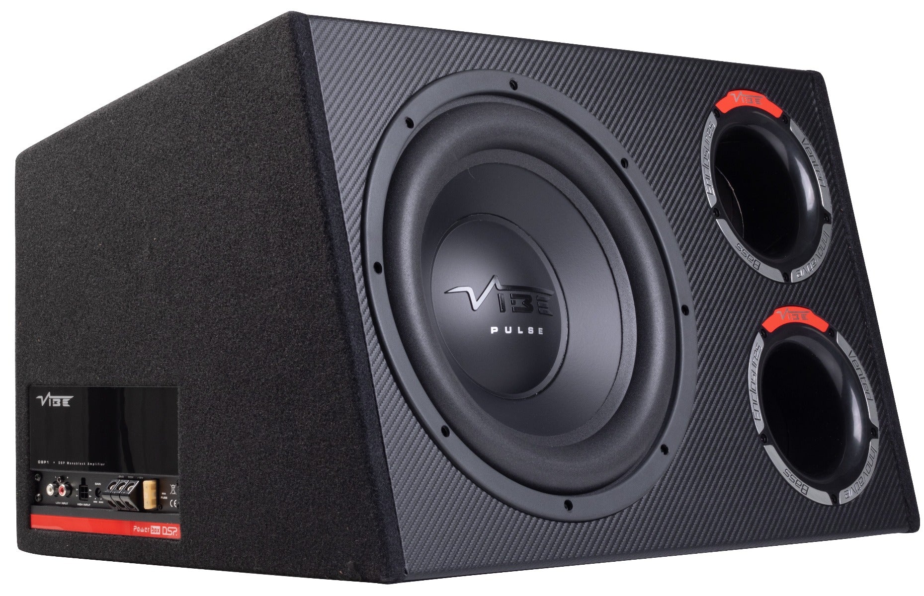 Vibe PULSECBR12A-V4 - 1050 Watts 12" inch Dual Ported Active Amplified Bass Box Sub Enclosure