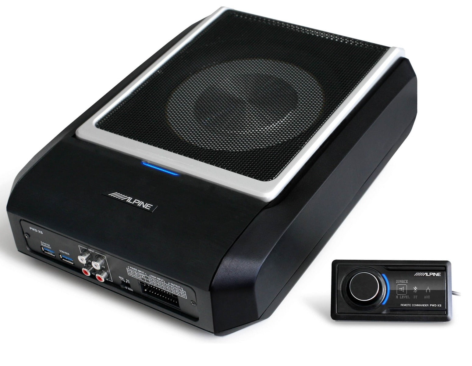 ALPINE PWD-X5 8" (20cm) 265 watt RMS Subwoofer Box with integrated amplified subwoofer