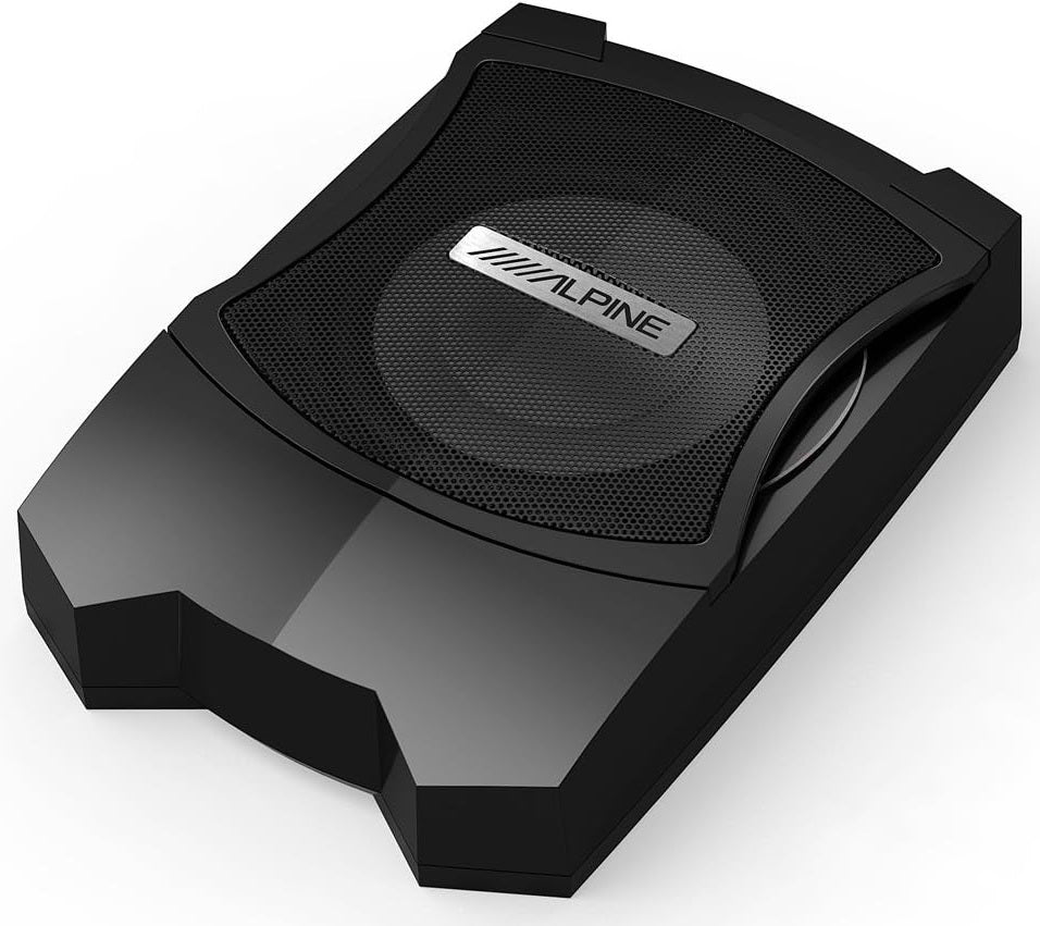 Alpine PWE-V80 Ultra-Compact Under Seat 160 Watt 8" Amplified Car Subwoofer