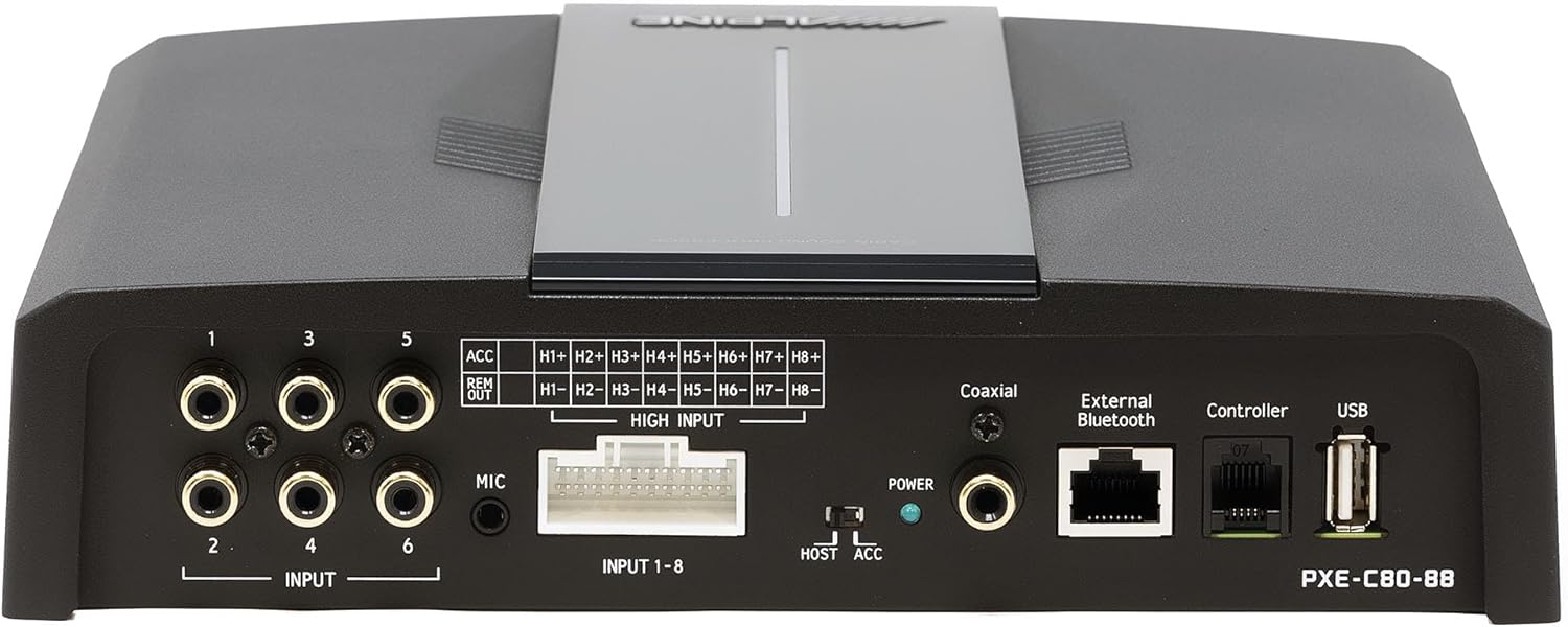 Alpine PXE-C80-88 Optim8 900W RMS Class D PXE Series 8 Channel Car Amplifier with Automatic Sound Tuning