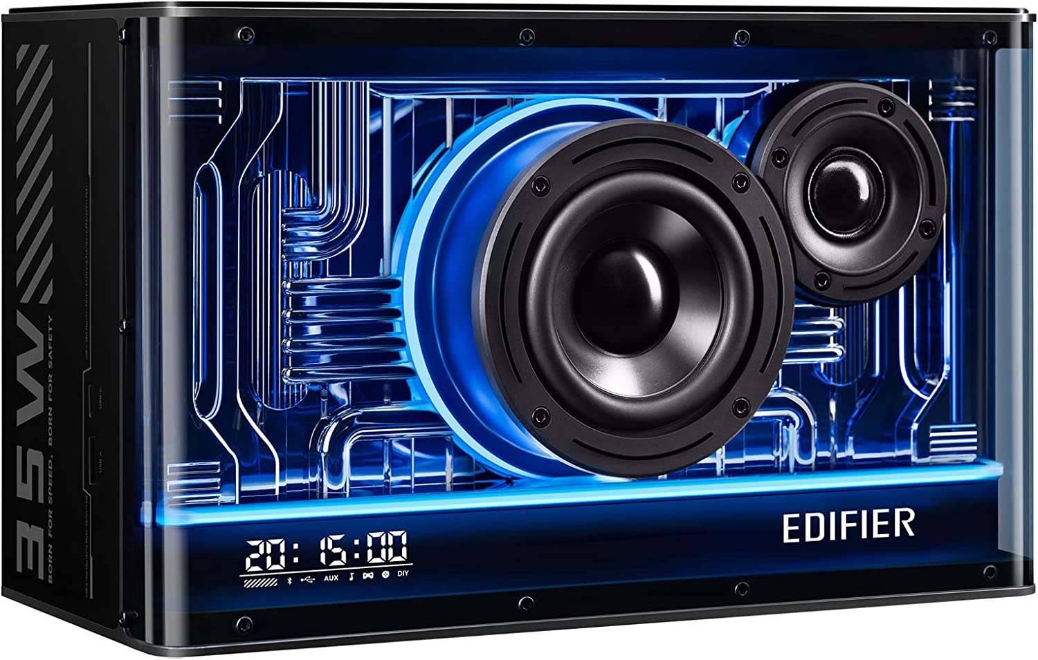 EDIFIER QD35 Tabletop Bluetooth Speaker with Light Effects - Black