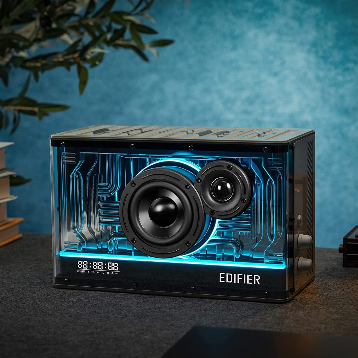 EDIFIER QD35 Tabletop Bluetooth Speaker with Light Effects - Black