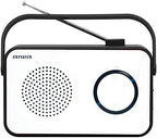 AIWA R-190BW Portable Radio, AM/FM, Mains & Battery, With Headphone Socket White/Black