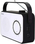 AIWA R-190BW Portable Radio, AM/FM, Mains & Battery, With Headphone Socket White/Black
