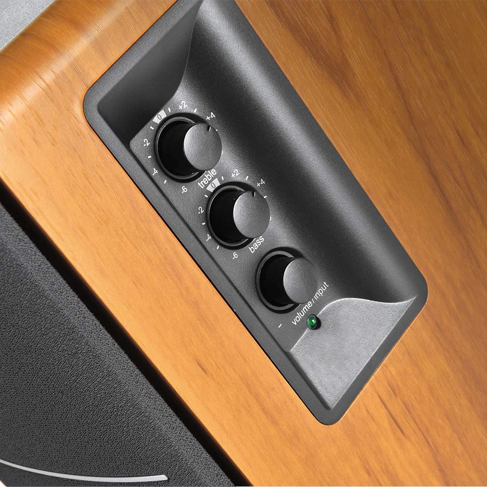 EDIFIER R1280DBS Active Bluetooth v5.0 Bookshelf Speakers with Sub Out - Maple