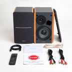 EDIFIER R1280DBS Active Bluetooth v5.0 Bookshelf Speakers with Sub Out - Maple
