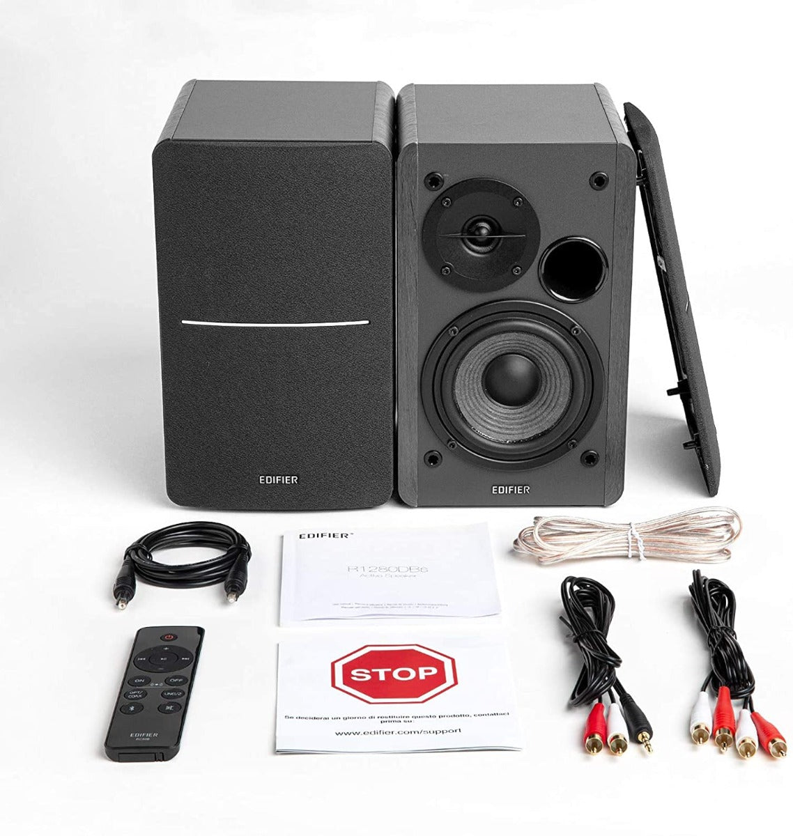 EDIFIER R1280DBS Active Bluetooth v5.0 Bookshelf Speakers with Sub Out - Black