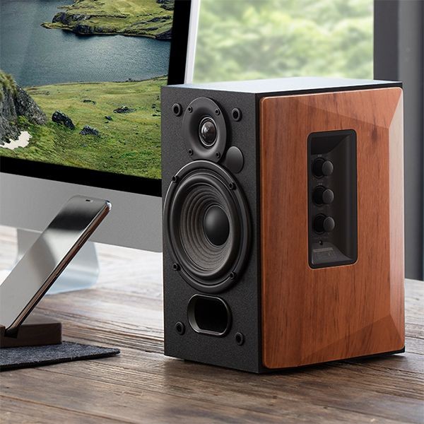 EDIFIER R1380DB Professional Active Bluetooth Bookshelf Speakers - Wood Grain