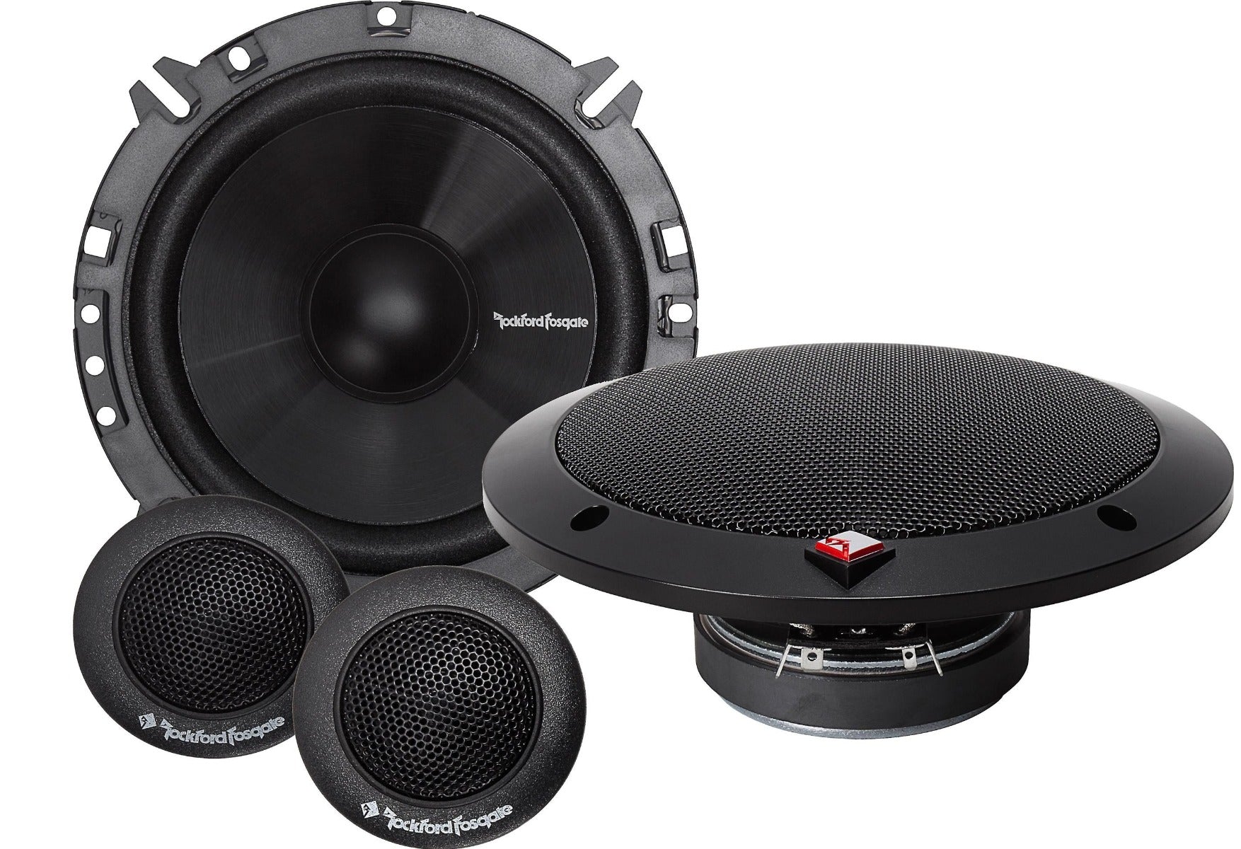 BMW 3 Series E46 1998-2005 Rockford Fosgate R165S 16.5cm Front Doors Component Speakers Upgrade Kit