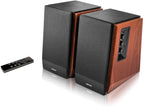 EDIFIER's R1700BT Active Bluetooth Bookshelf Speakers Maple