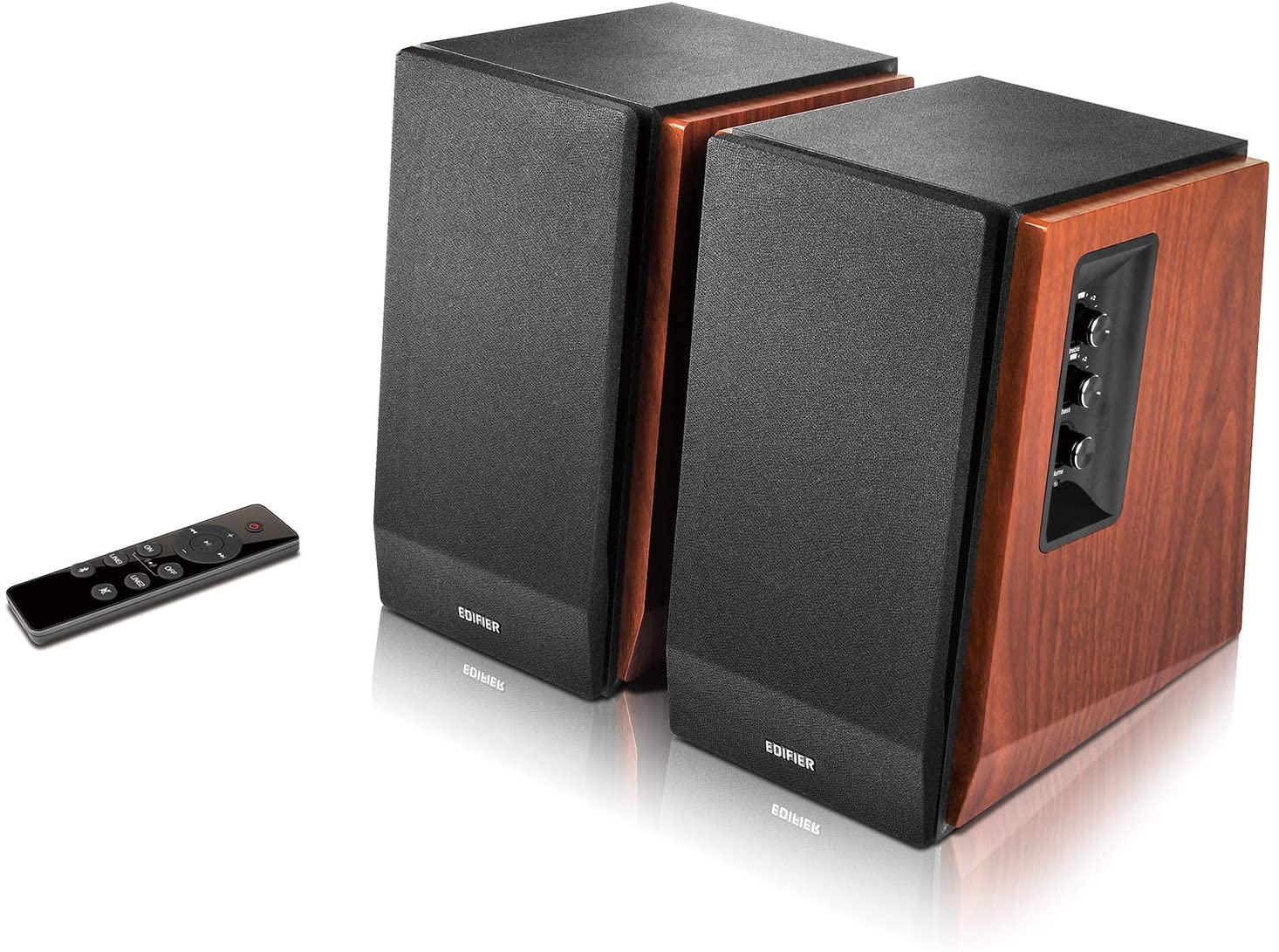 EDIFIER's R1700BT Active Bluetooth Bookshelf Speakers Maple