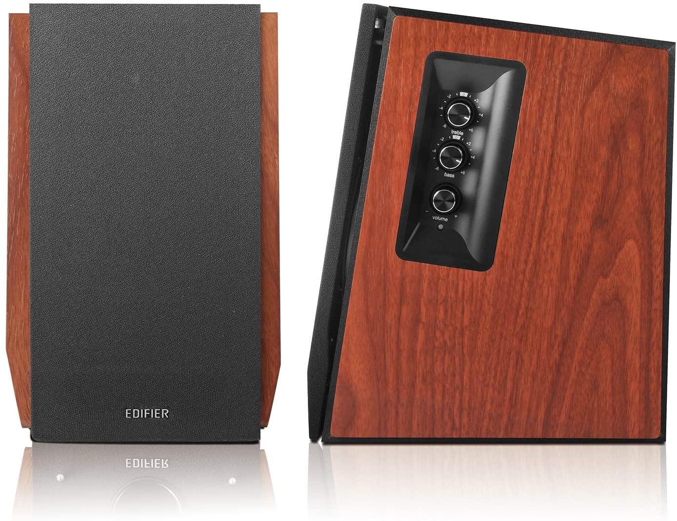 EDIFIER's R1700BT Active Bluetooth Bookshelf Speakers Maple