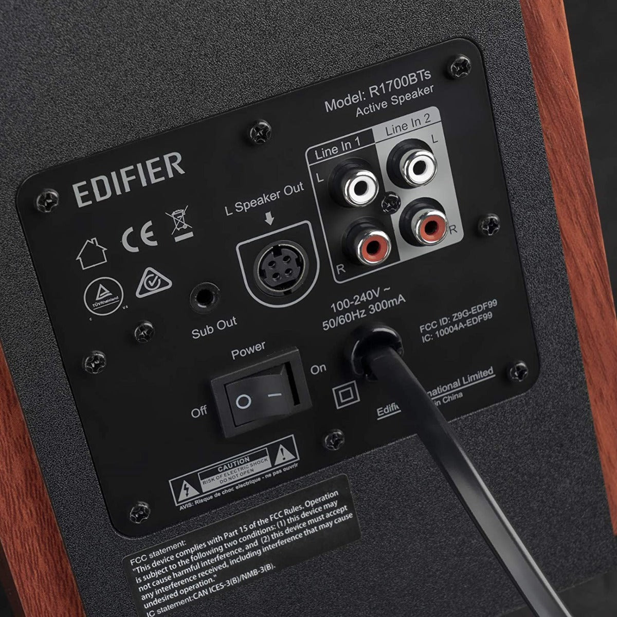 EDIFIER's R1700BT Active Bluetooth Bookshelf Speakers Maple