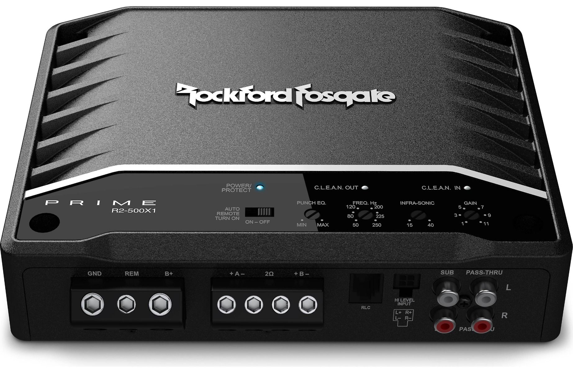 Rockford Fosgate R2-500X1 Amp + P1-1X10 10" Loaded Sub Enclosure package