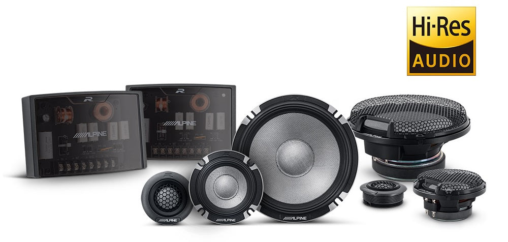 Alpine R2-S653  Next-Generation R2 6-1/2" 3-way PRO Component Speakers with Magnesium Hard-Dome Tweeters 300 Watts
