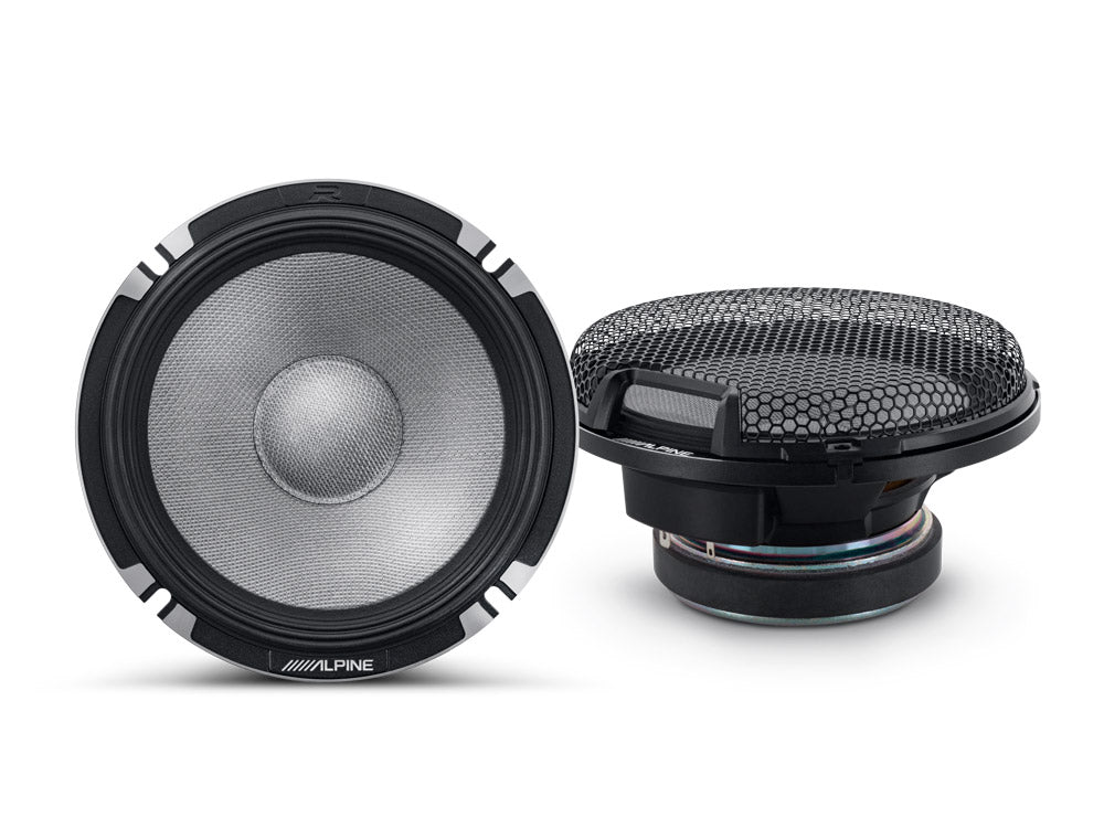 Alpine R2-S652 Next-Generation R2 6-1/2" 2-way PRO Component Speakers with Magnesium Hard-Dome Tweeters 300 Watts