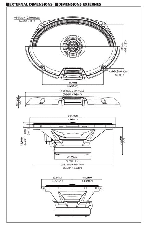 Alpine R2-S69 Type-R2 6x9" Speakers with Magnesium Hard-Dome Tweeters 300 Watts