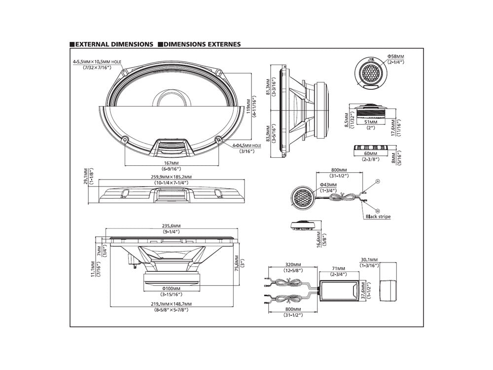 Alpine R2-S69C New Type-R2 6x9" Component Speakers with Magnesium Hard-Dome Tweeters 300 Watts