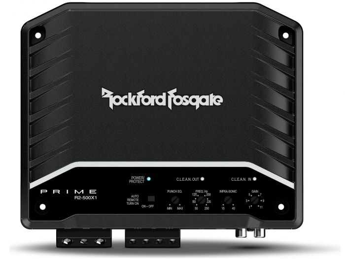 Rockford Fosgate R2-500X1 Amp + P2-1X10 Encloser Subs package