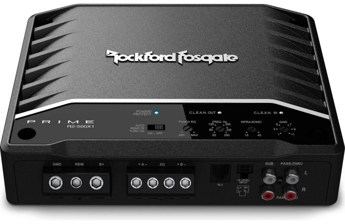 Rockford Fosgate R2-500X1 Amp + P2-1X12 Encloser Subs package