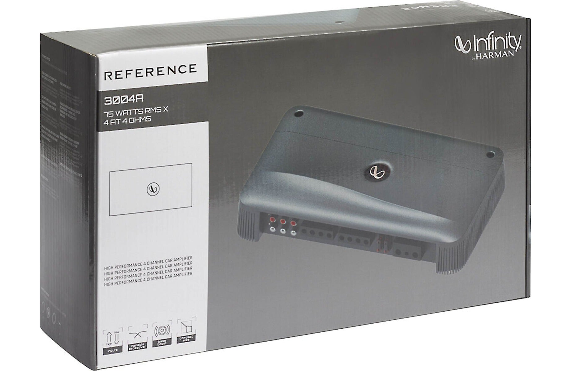 Infinity 3004A Reference Series 4-channel Car Amplifier 75 watts RMS x 4
