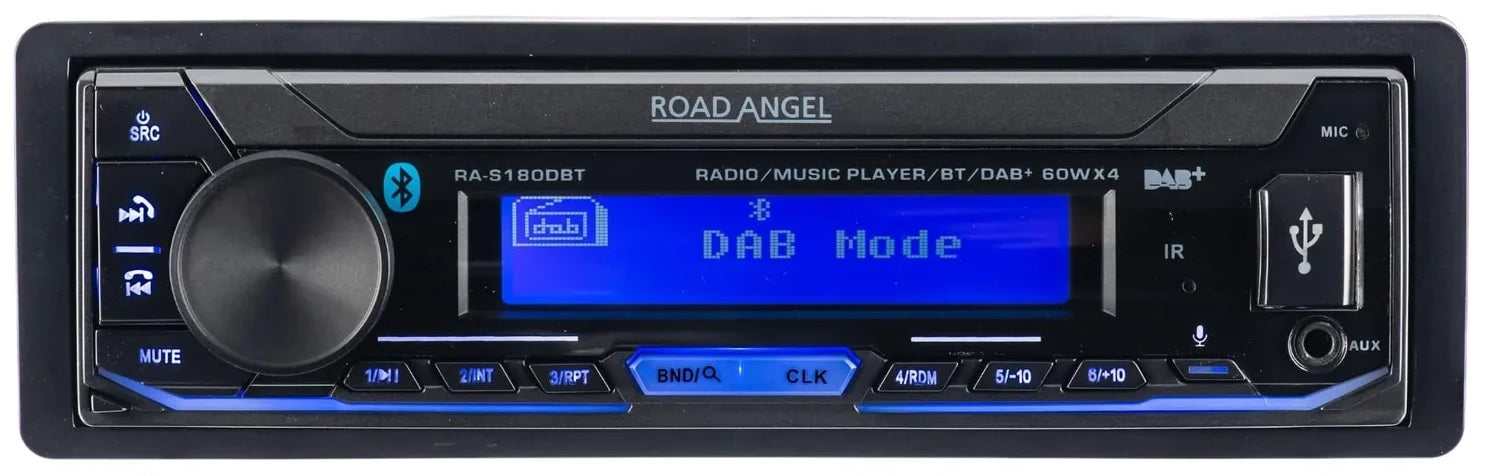 Road Angel RA-S180DBT Mechless Digital Media Player with Bluetooth and DAB Tuner