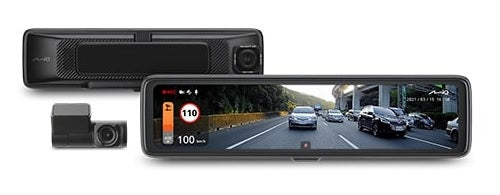 Mio MiVue R850T Front and Rear E-mirror Dash Cam with HDR Recording