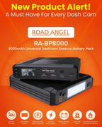Road Angel RA-BP8000 12V/24V Universal Dashcam Reserve Battery Pack – For Extended Parking Mode for all DASHCAMS