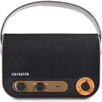 AIWA RBTU-600 Vintage Style Rechargeable Stereo Radio & Bluetooth Speaker 10W RMS