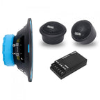 VW RECOIL 165mm (6.5inch) 200 Watt Component speakers and 10 inch amplified underseat subwoofer REC-REM65-SUB-VAUX