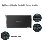 Recoil REA600.4 Recoil 1040W Max Full-Range Class A/B 4-Channel Car Audio Amplifier