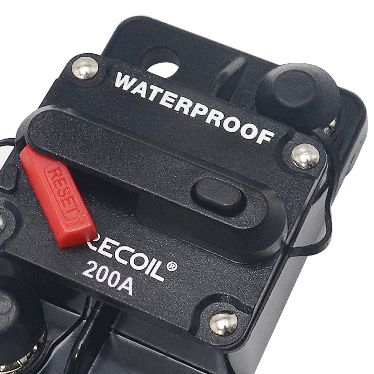RECOIL 200 AMP Water Resistant circuit breaker with manual switch reset 10-610-200