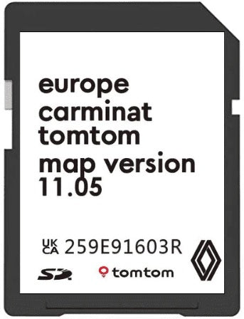 RENAULT TOM TOM CARMINAT 11.05 NAVIGATION SD CARD EUROPE AND UK MAP 2023-2024