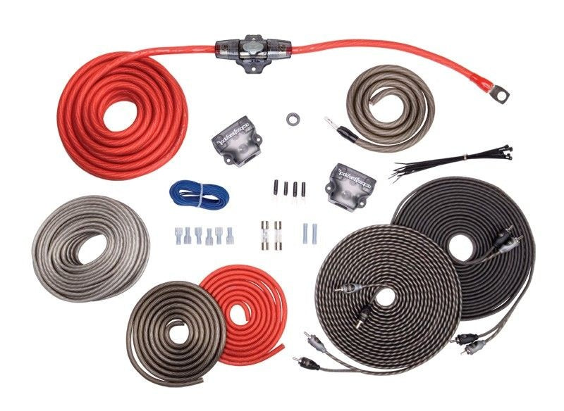 Rockford RFK4D 4-gauge 100% Pure Crystal-Oxygen Free Copper (PC-OFC) dual amplifier wiring kit