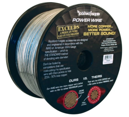 Rockford Fosgate RFW1B-51 1/0 AWG Pure Crystal-Oxygen Free Copper Wire