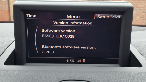 Audi A1, A6, A7, Q3 MMI RMC Firmware Update K16158