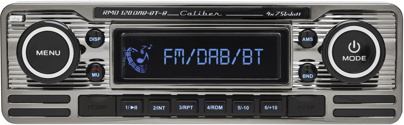 Caliber RMD120DAB-B Retro Radio with Digital DAB Radio, FM, Bluetooth & Aux Input (Black)