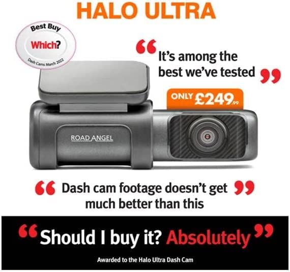 Road Angel HaloView Dash Cam 2 Channel 10 inch Mirror Dash Camera.