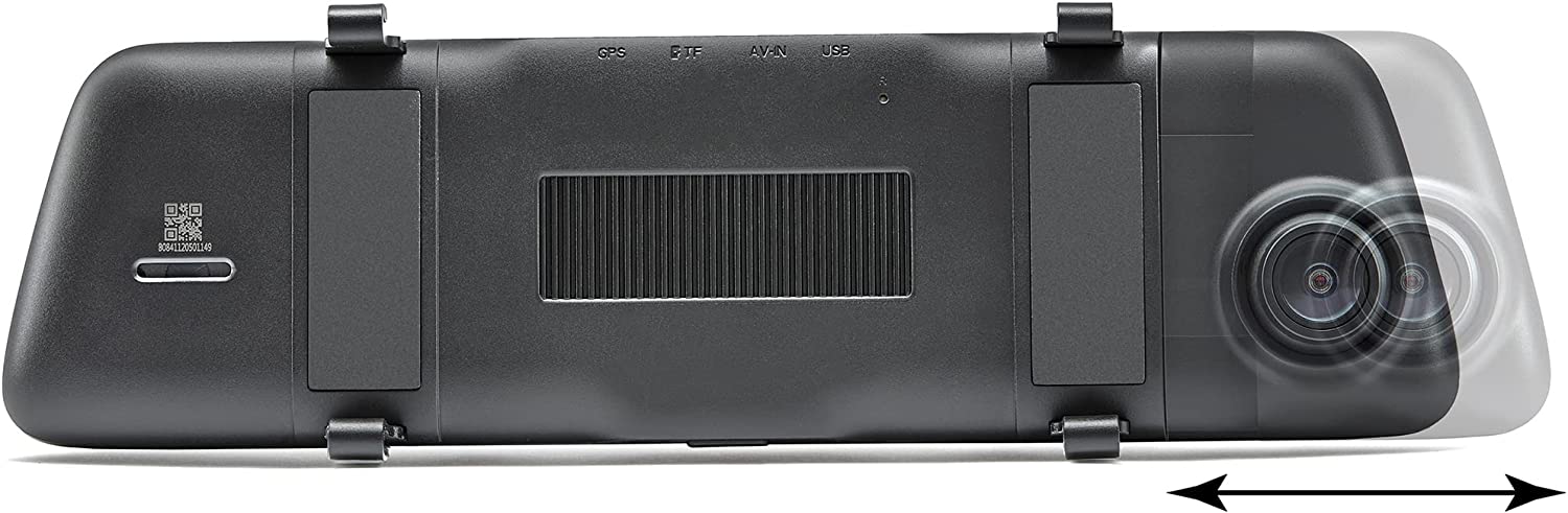 Road Angel HaloView Dash Cam 2 Channel 10 inch Mirror Dash Camera.