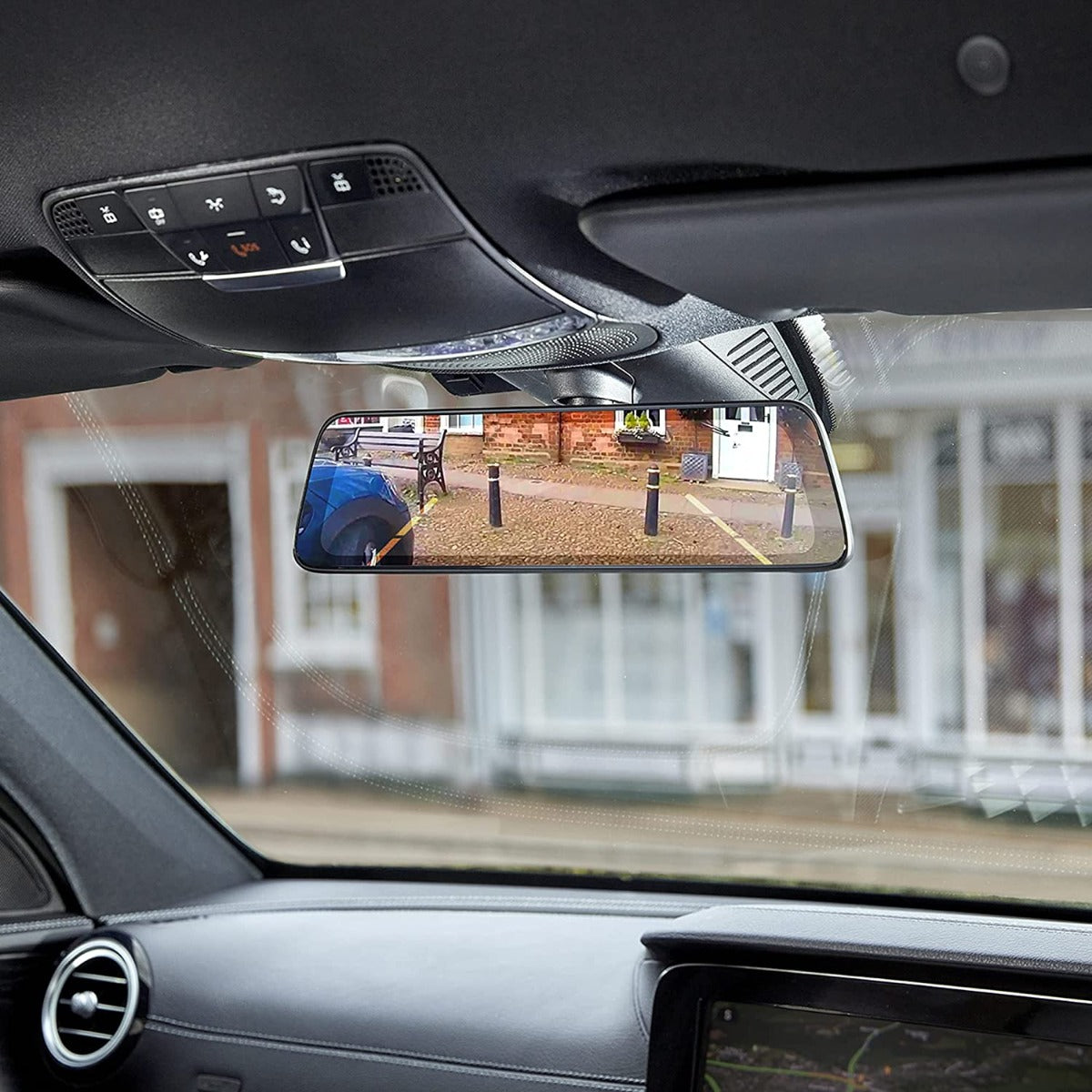 Road Angel HaloView Dash Cam 2 Channel 10 inch Mirror Dash Camera.