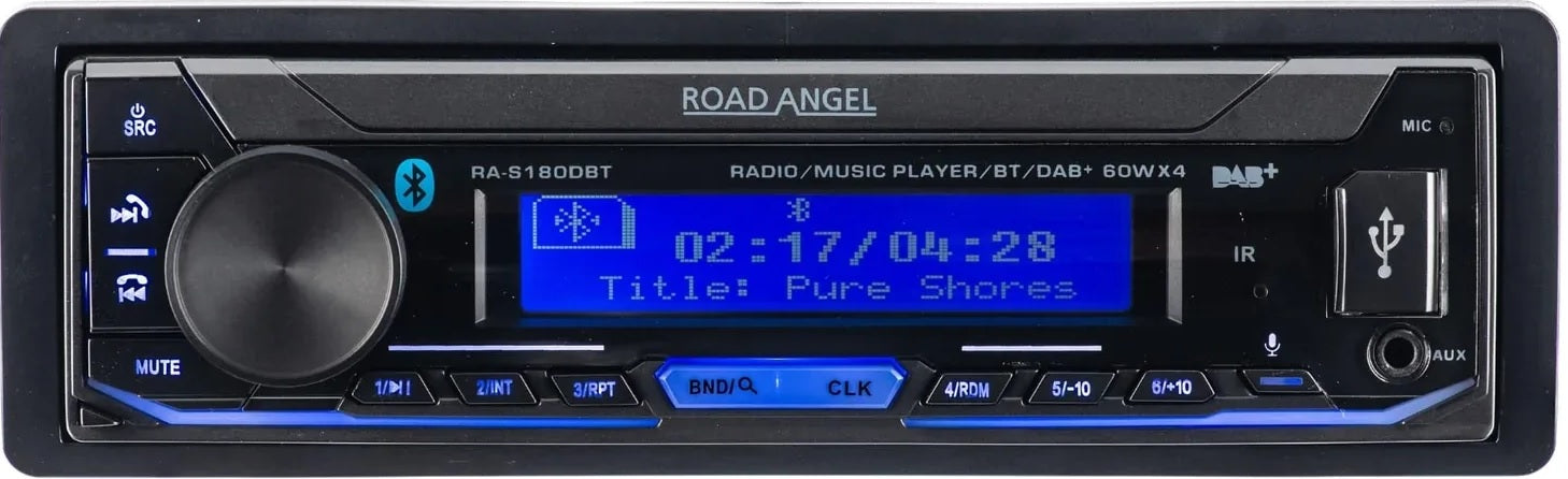 Road Angel RA-S180DBT Mechless Digital Media Player with Bluetooth and DAB Tuner