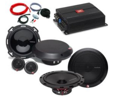 JBL Stage A6004 Amp and Rockford Fosgate Punch P165-S + R165X3 - 6.5" package deal