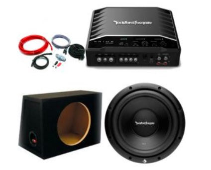 Rockford Fosgate R2-250X1 Amp + R1S412 Sub package