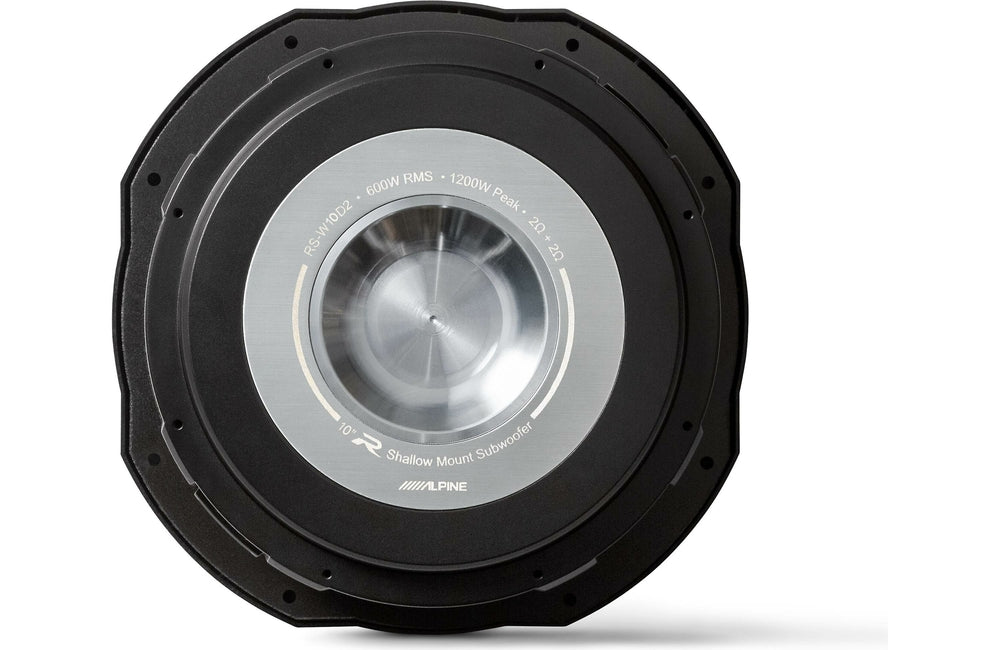Alpine RS-W10D2 10” (25cm) R-Series Shallow Subwoofer with Dual 2-Ohm Voice Coils