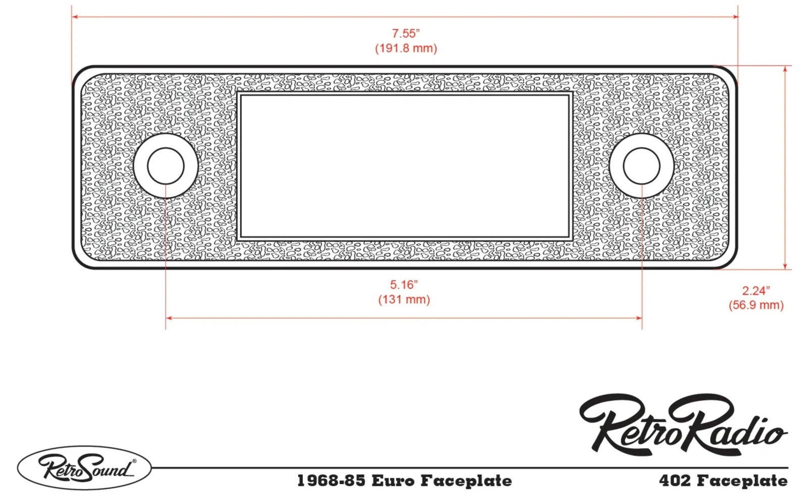 RetroSound M1B-402-36-96 Euro Style Motor 1 Bluetooth DAB Radio All Black Classic Car Stereo